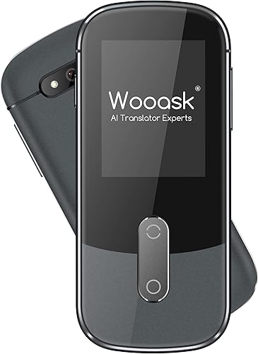 Wooask Dispositivo traductor de idiomas W09 Traducción de voz bidireccional en tiempo real en 144 idiomas y acentos para aprender viajes de negocios