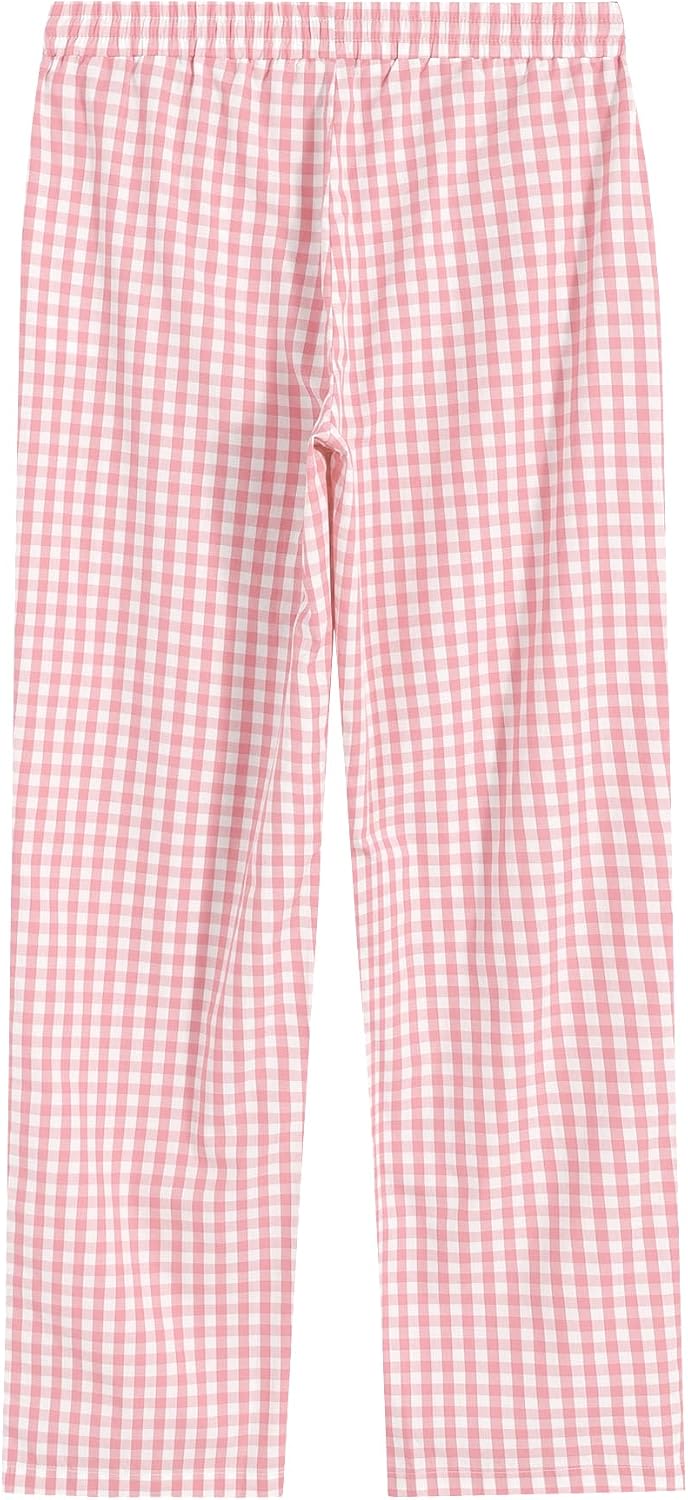 Latuza Women's Tall Gingham Pants 32"/34" Inseam Cotton Pajama Lounge Pants image 2