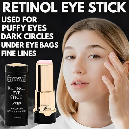 Miniatura 3 de SLT - Lápiz de ojos con retinol, crema iluminadora para ojos + péptidos, cuidado de la piel para líneas finas, arrugas, ojeras e hinchazón, gel
