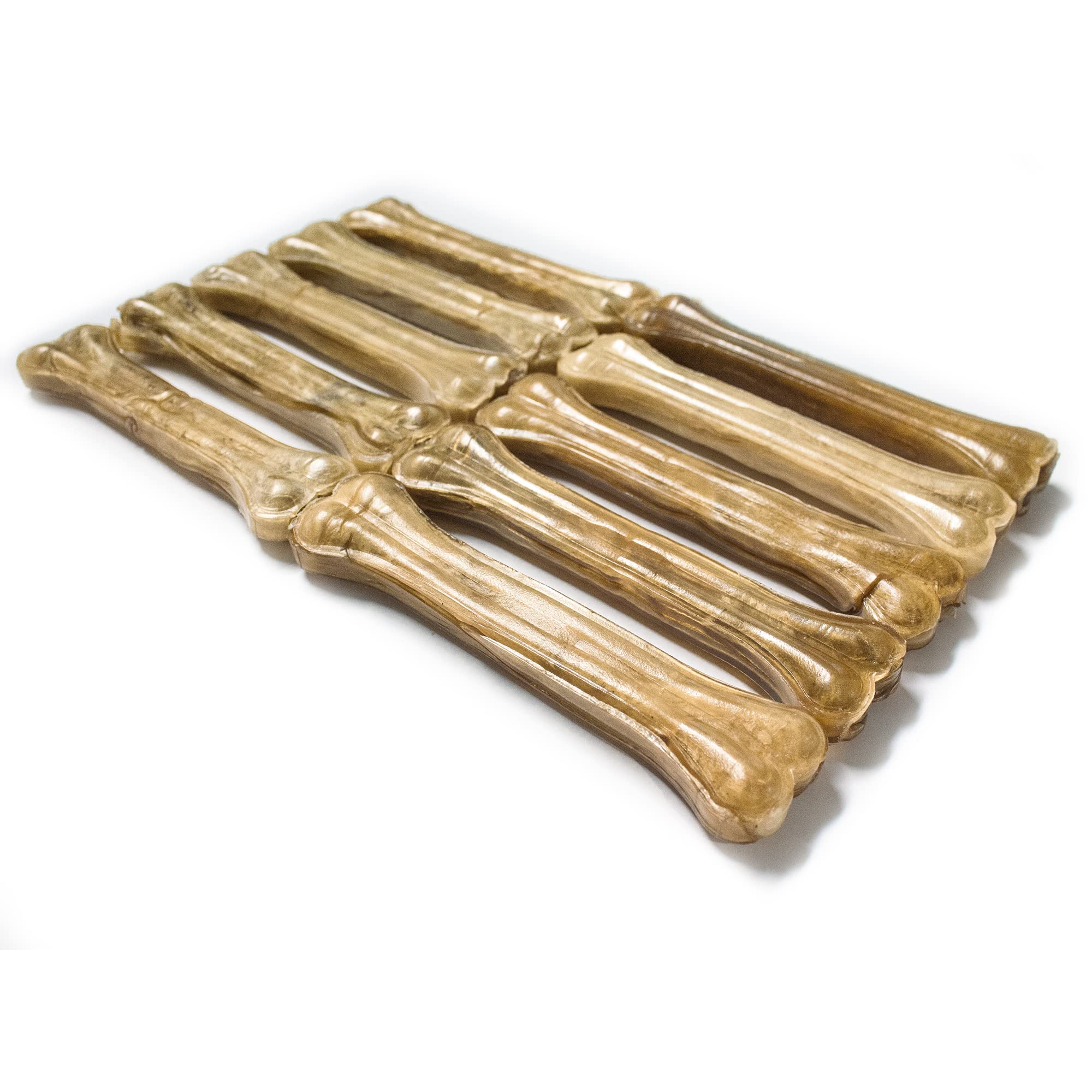Bontoy Hundekauknochen I 10 Stück x 21 cm I Naturprodukt aus Reiner Rinderhaut I proteinreich und gut für die Kaumuskulatur ihres Hundes I Leckerli I Belohnung für den Hund