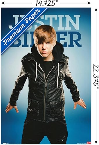 Miniatura 3 de Trends International Justin Bieber - Póster de pared con mosca, 14.725 x 22.375 pulgadas, versión premium sin marco