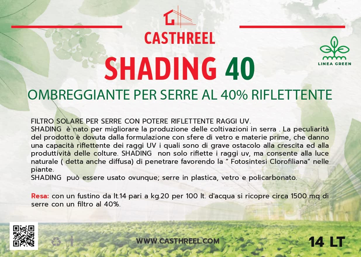 OMBREGGIANTE PER SERRE 40%- SHADING 40