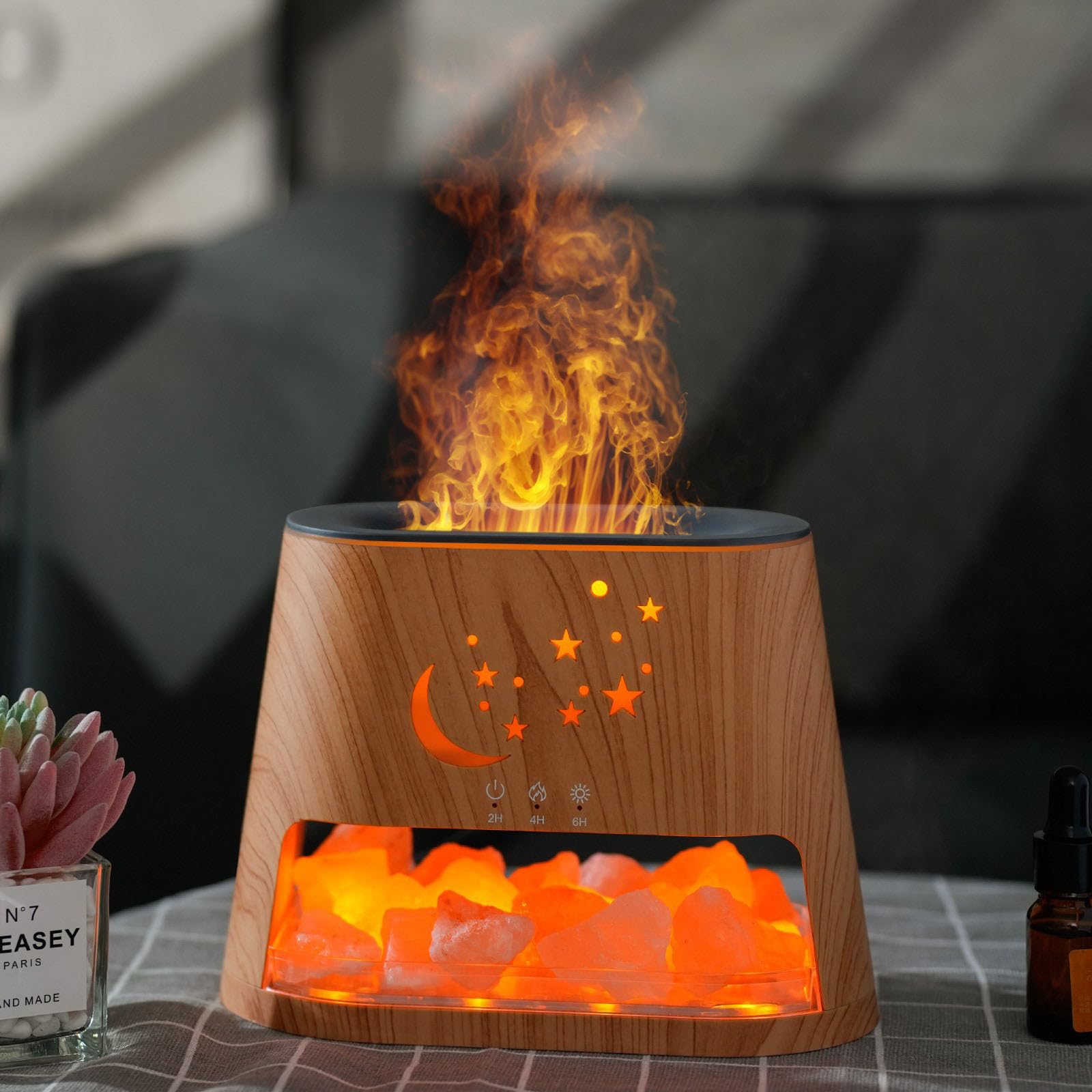 Difusor de aromas portátil con textura, pequeño difusor esencial, humidificador de aire para crear ambientes perfumados para el hogar, humidificador USB para el hogar