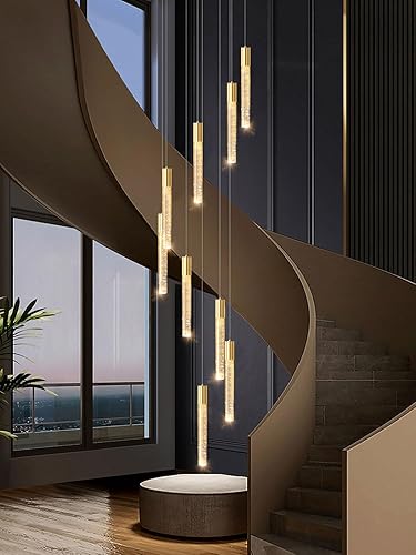 Miniatura 6 de Candelabros de luces largas para sala de estar, entrada, comedor moderno, luces LED, lámparas colgantes, lámparas de cristal, accesorios para