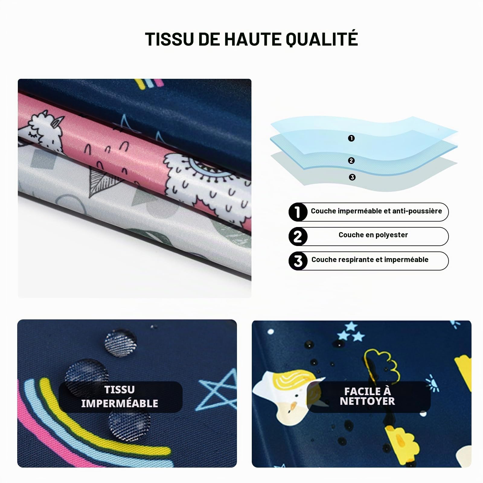 SONARIN Sac à Langer Grande Capacité, Léger et Imperméable - Fourre-tout de Voyage pour Bébé avec Bandoulière et Matelas à Langer