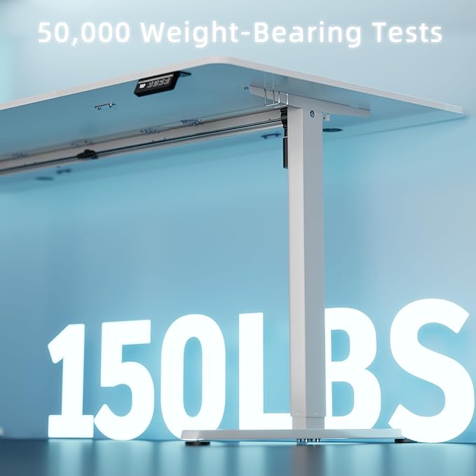 Escritorio Ajustable Electrico Standing Desk 180x80cm Blanco miniatura 6