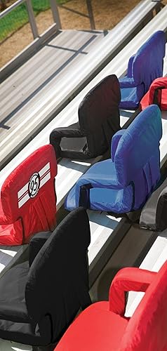 Miniatura 6 de PICNIC TIME Disney Pixar Cars Lightning McQueen Ventura - Asiento reclinable para estadio con respaldo, asiento de grada, silla de playa (rojo)