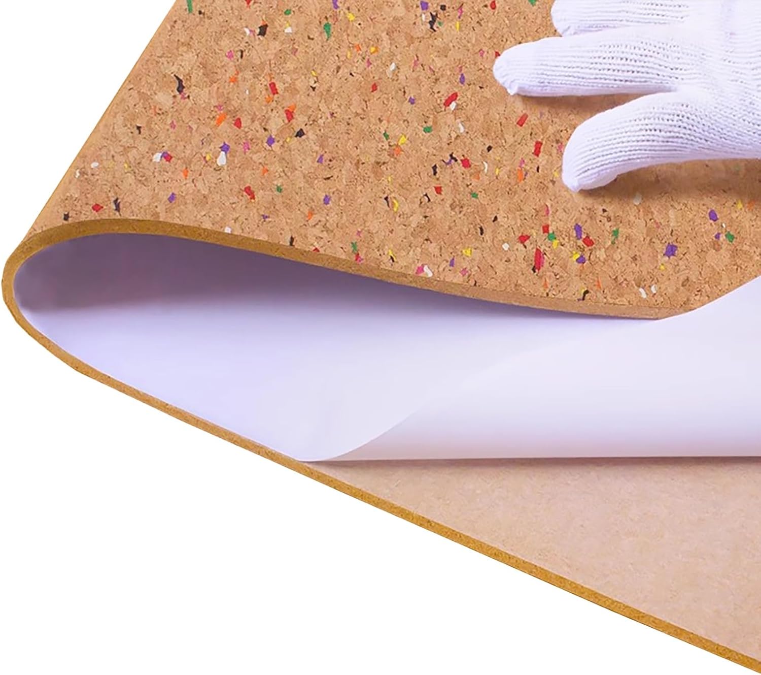 3/8 Inch Thick Cork Roll with Adhesive Backing, Wall Cork Boards/Push Pin Panel for Home Office Decorative, Large Square Cork Bulletin Board Sheeting(48"x93" (1.2x2.4m))