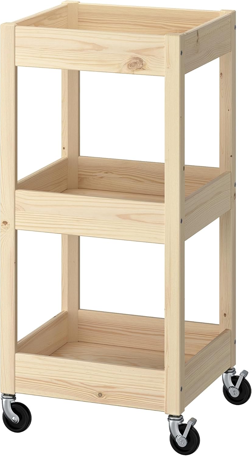 LOSHULT Trolley, pine, 38x38x82 cm