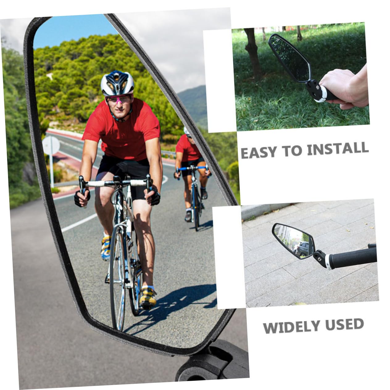 2pezzi Specchietto Retrovisore Professionale Per Bici Da Design Versatile e Robusto Per Manubri Visione Chiara e Ampia Per Ciclisti e Scooter Facile Installazione e Sicurezza