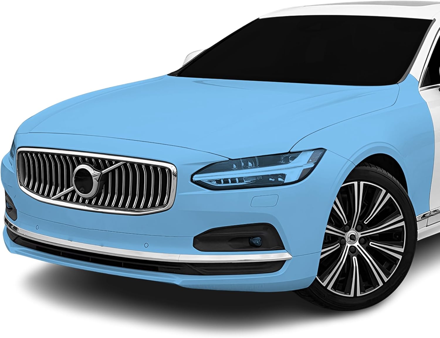 BOGAR TECH DESIGNS for Volvo S90 (Inscription & Plus & Ultimate) 2021+ Front Middle and Front Sides Premium Paint Protection PPF Film Kit Cover, Clear Bra