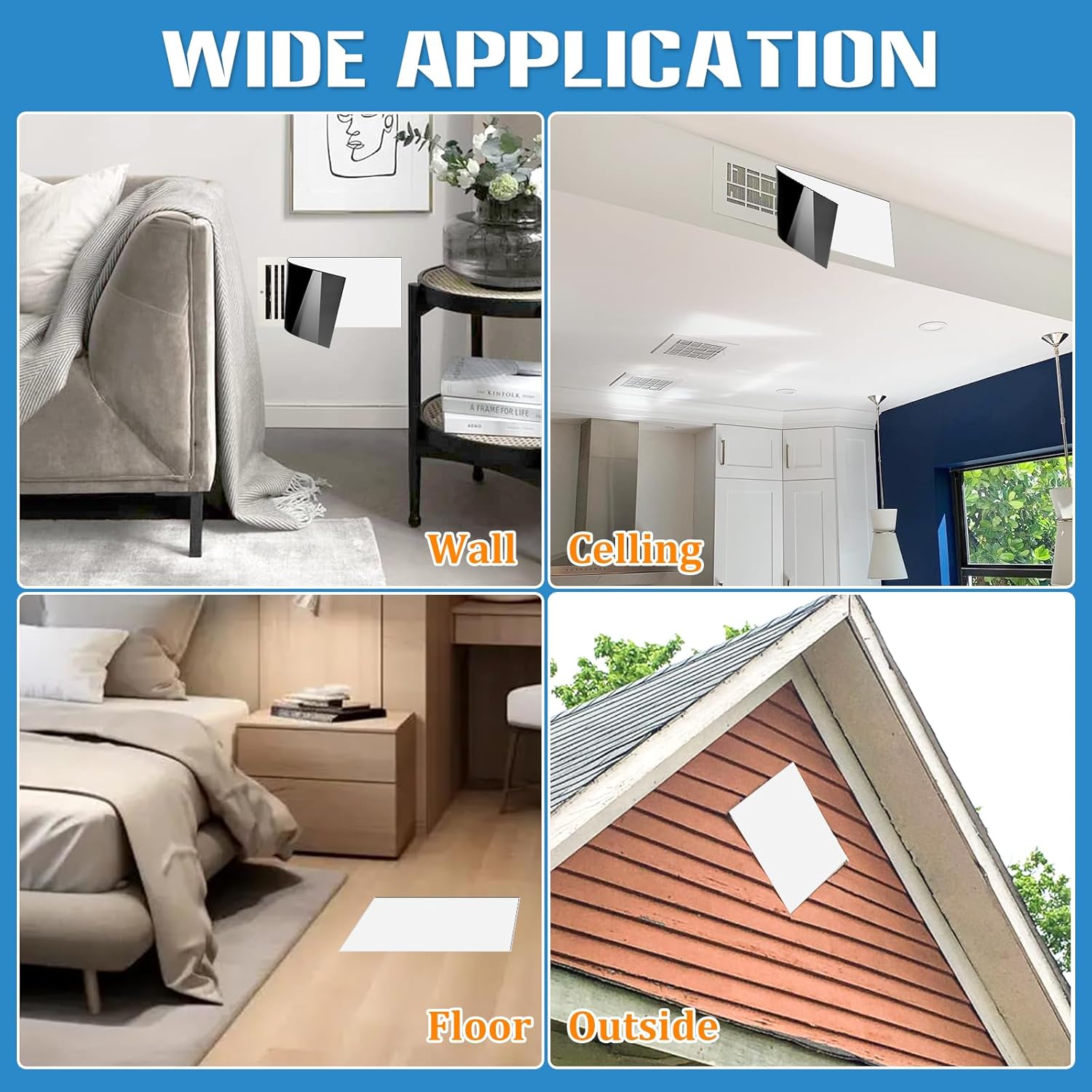 POSKAD Magnetic Vent Covers,Ultra Strong Vent Magnetic Covers for Floor, Wall, or Ceiling Vents and Air Registers, for RV, Home HVAC and AC Vents (8"×15.5"-3P)