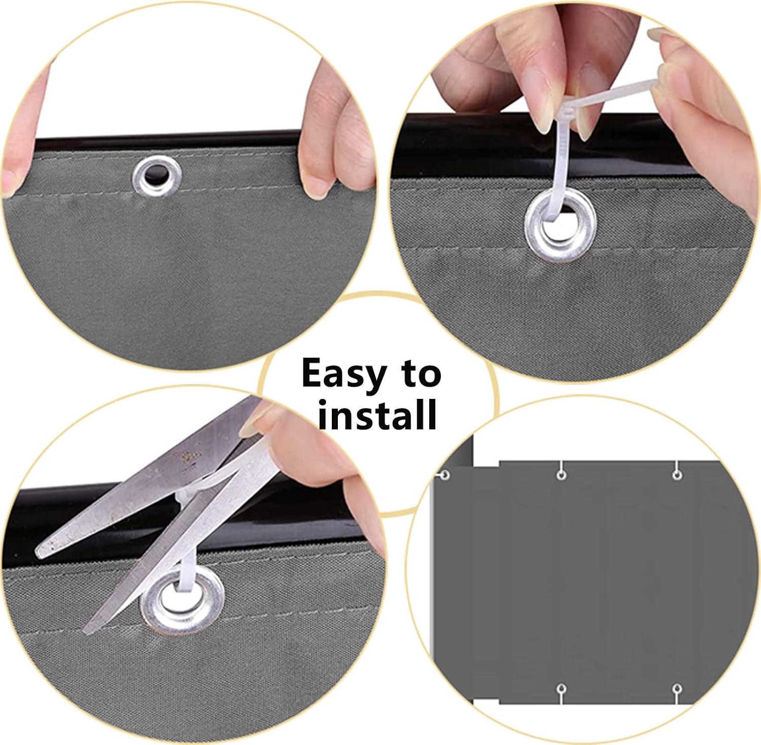 Privacy Screen for Balcony Apartment 2.1x3.3ft, Green Fence Privacy Screen Windscreen Shade Fabric Cloth HDPE, 90% Visibility Blockage, with Grommets