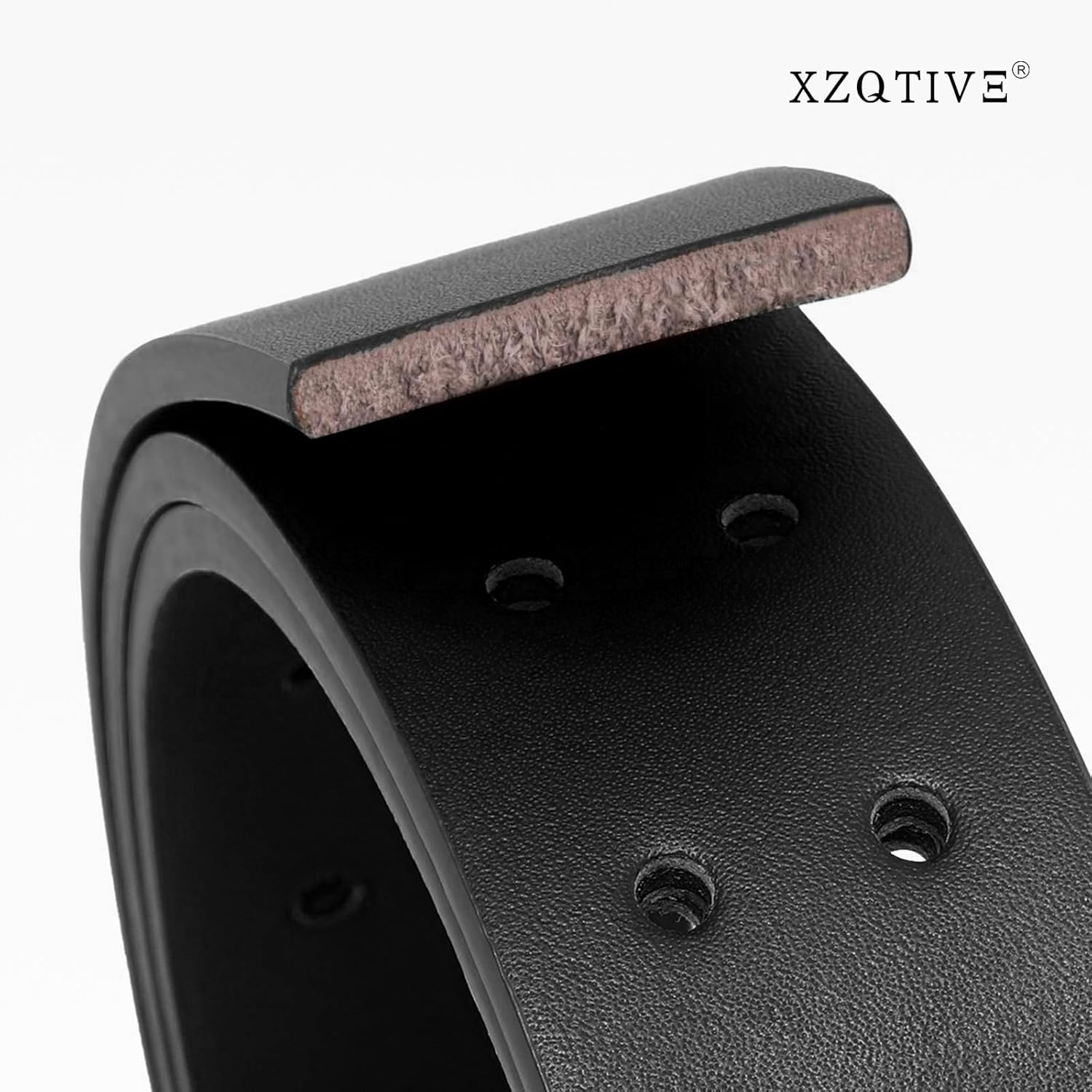 XZQTIVE Men Dual Holes Belt For Jean Pant Casual Leather Belts With Double Prong Buckle - Image 3