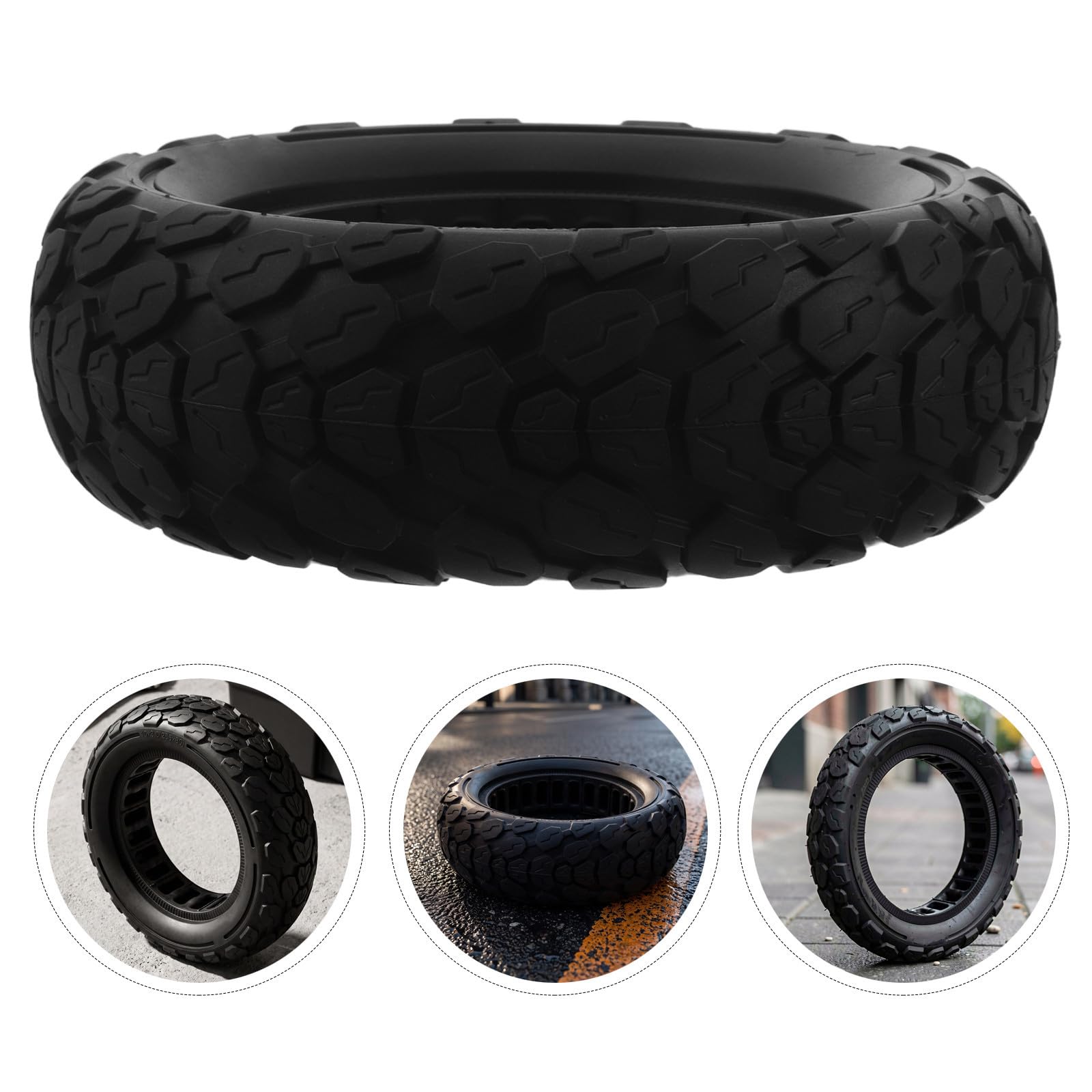 ABOOFAN Neumático para Patinete Eléctrico 9 Pulgadas de Goma Maciza