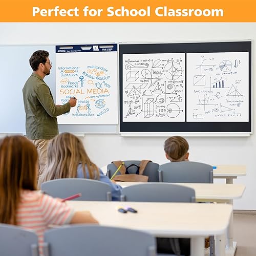 Miniatura 7 de Almohadillas adhesivas de caballete con papel autoadhesivo, 30 hojas por bloc, papel grande para profesores (25 x 30 pulgadas, 12 paquetes)