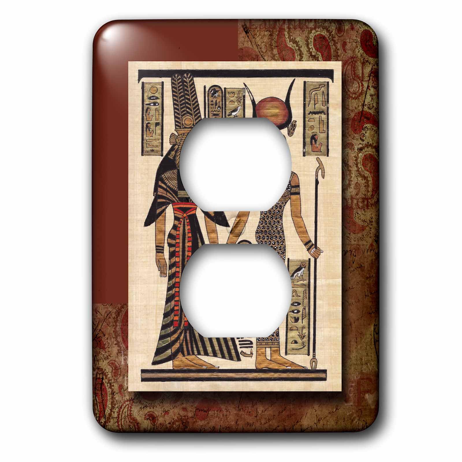 Papyrus égyptien antique pour sublimer votre salon avec 2 prises