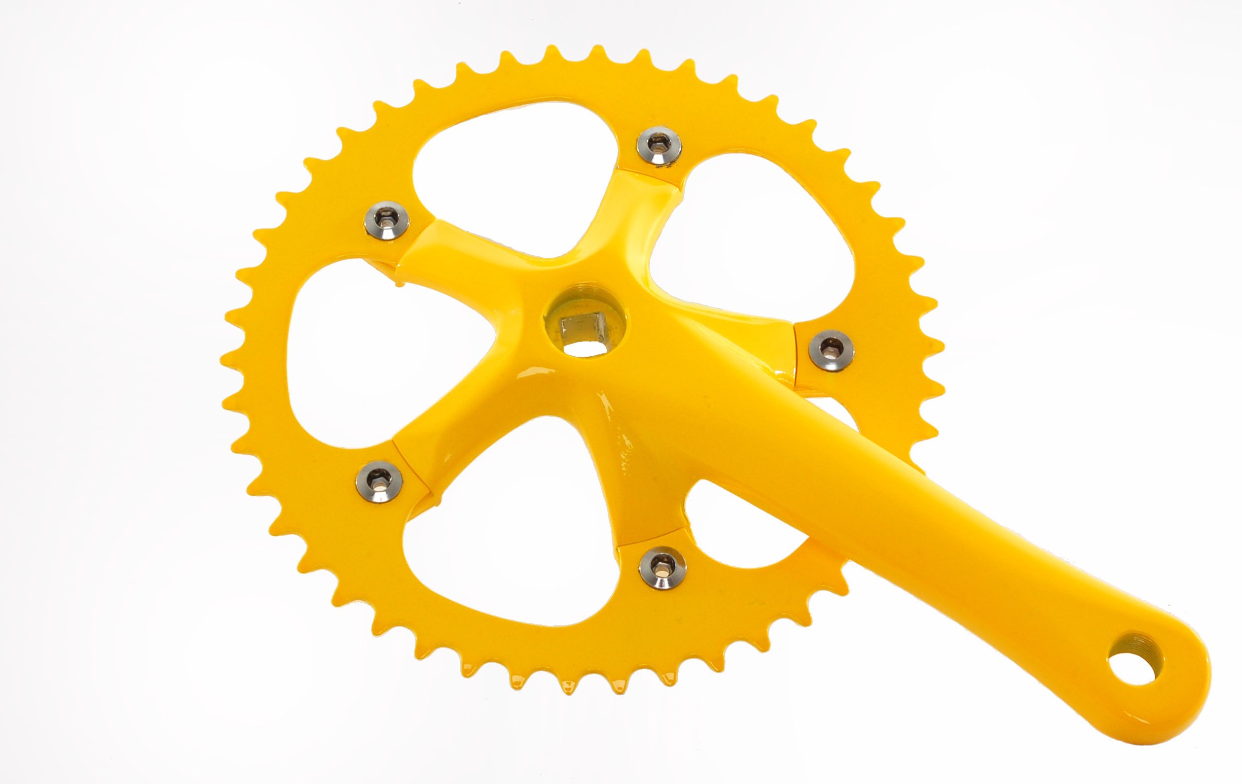 Vilano Fixed Gear 1/8" 46T Chainring 165mm Bike Cranks Crankset Alloy