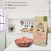 Vista 6 de Himalayan Chef - Sal rosa del Himalaya, grano grueso, tamaño a granel de 40 libras, para molinillos y muelas de sal 100 % natural y orgánica