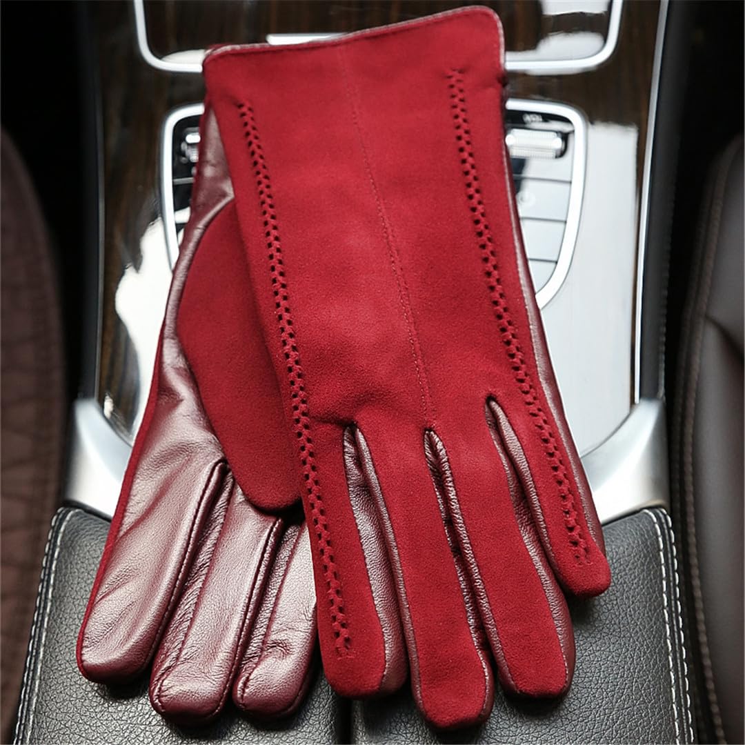 Gants D'hiver En Cuir Pour Femmes Gants En Cuir Suédé Pour Femmes
