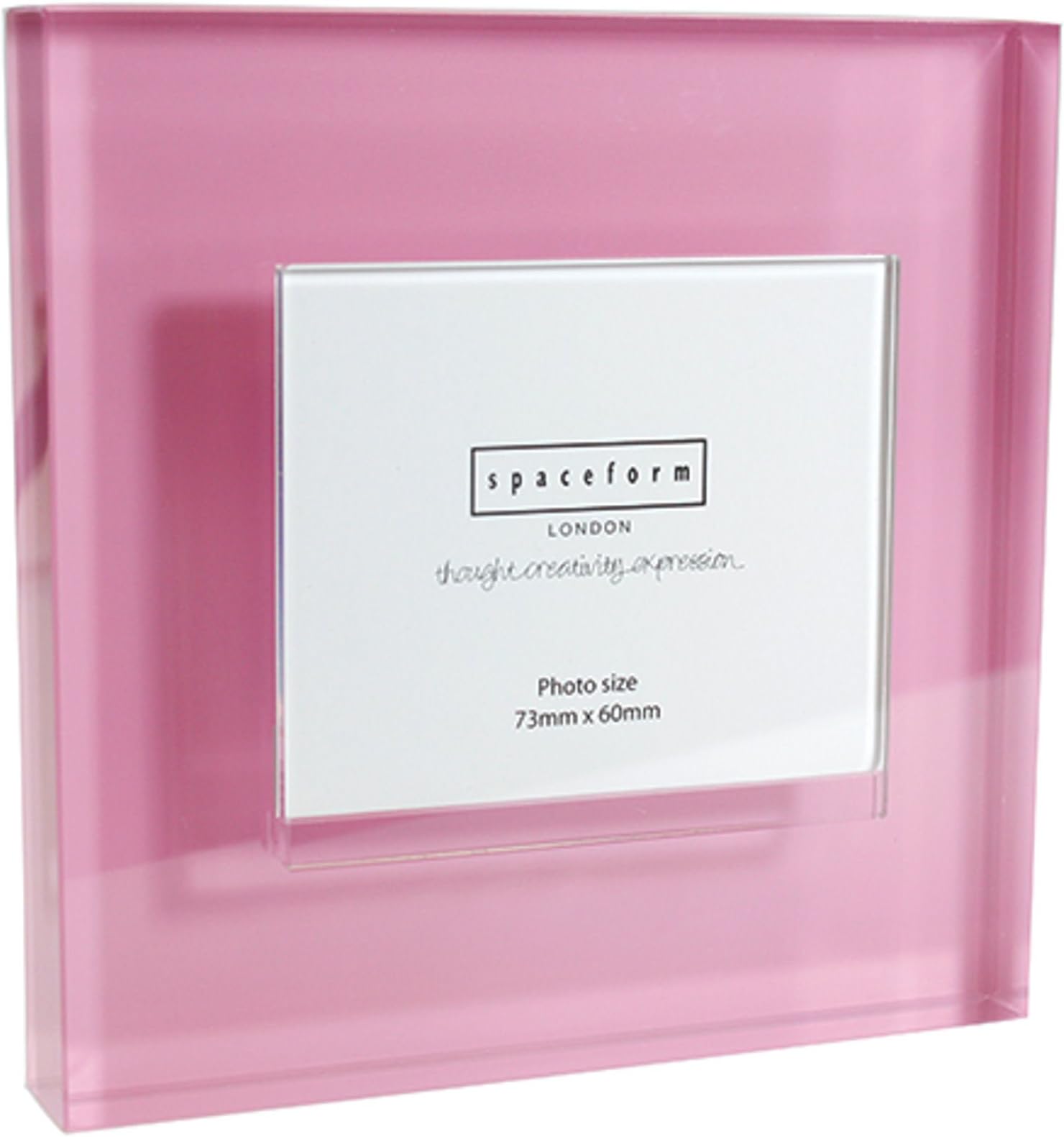Spaceform Medium Block Colour Glass Photo Frame - Baby Pink