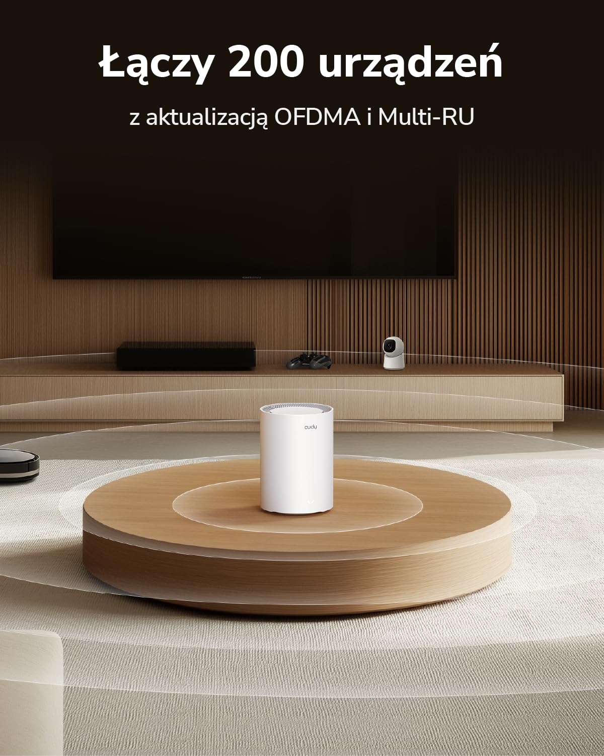 Cudy Dwuzakresowy system BE3600 WiFi 7 Wi-Fi, 3,6 Gb/s 160 MHz, zasięg do 100 m², 3 porty gigabitowe, kompatybilny z wieloma VPN, sterowanie aplikacją Cudy (M3600 1 opakowanie)