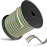 LIMICAR 100FT 14 Gauge 4-Way Trailer Wiring Harness Kit - Color-Coded Wishbone Boat RV Truck ATV Wire SAE J1128