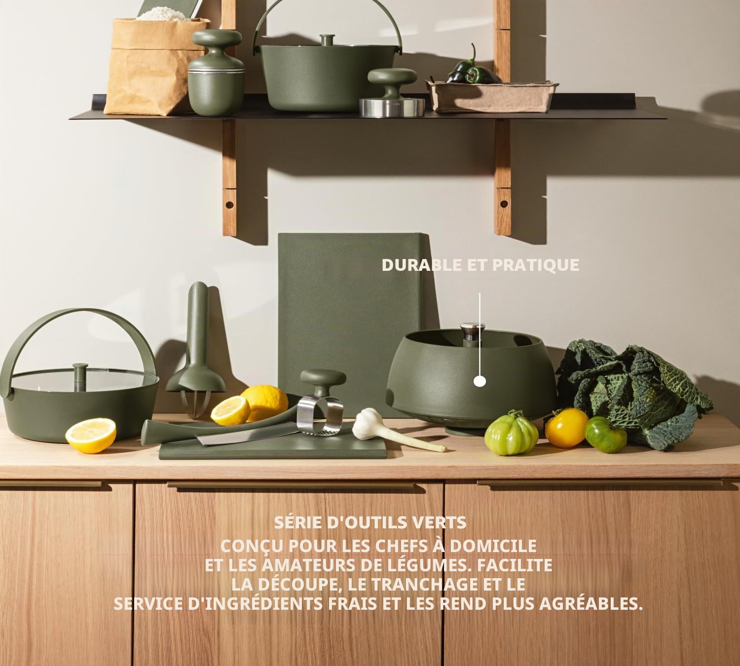 EVA SOLO | Essoreuse à Salade Outil Vert | Passe au Lave-Vaisselle | Design et fonctionnalité Danois | Outils Verts Gadgets et Accessoires de Cuisine
