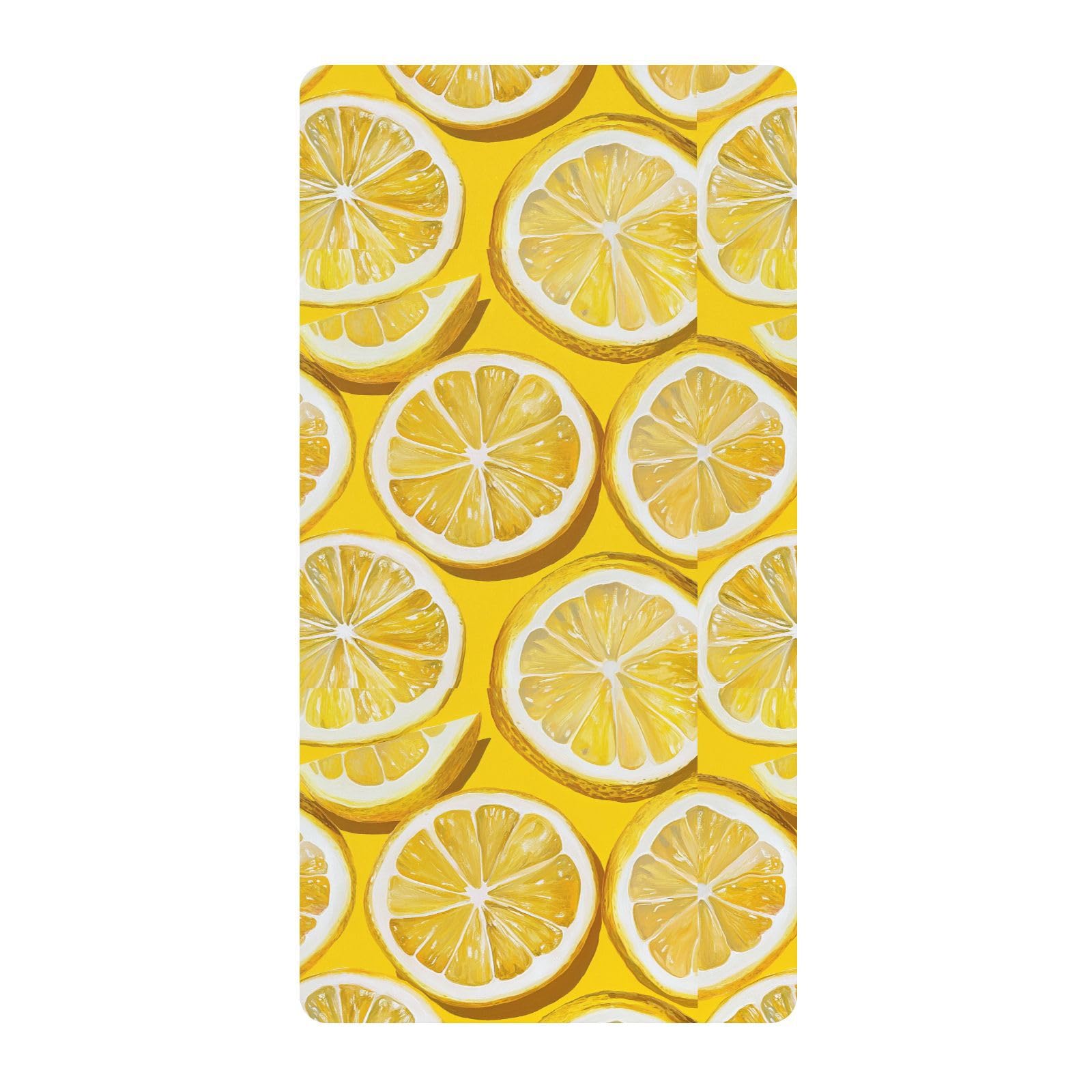 Drap de berceau jaune citrons en coton doux, le cadeau de naissance mixte parfait