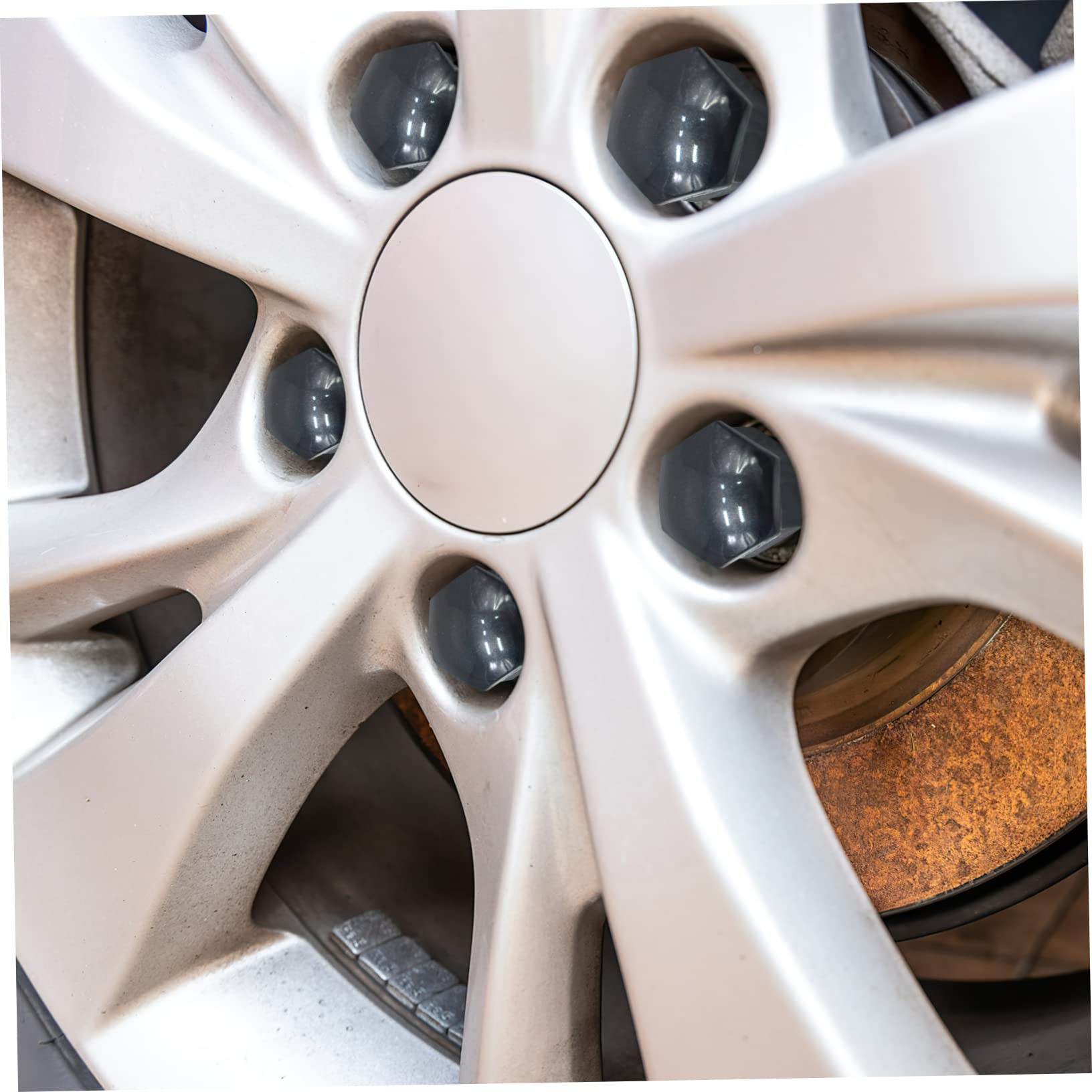 BRIGHTFUFU 20Pcs Lug Nut Covers Wheel Hub Protection Caps for Car Durable Theft Screw Caps Dust Guard for Truck Compatible with Original Car Versions