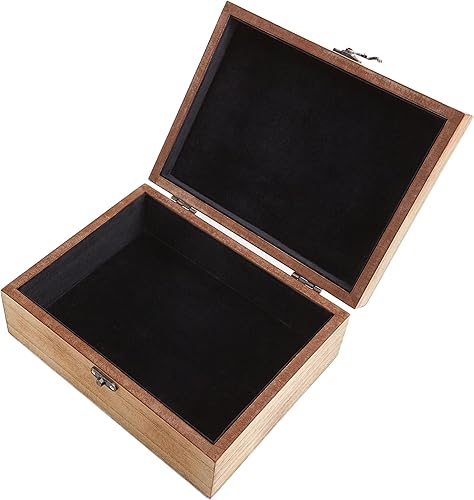 Miniatura 6 de Let's Make Memories Caja de recuerdos de madera personalizada con tapa con bisagras, caja de recuerdos de madera, almacenamiento decorativo,