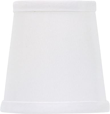 Upgradelights White 4 Inch Drum Chandelier Lamp Shades Clips Onto Bulb (3x4x4.25)