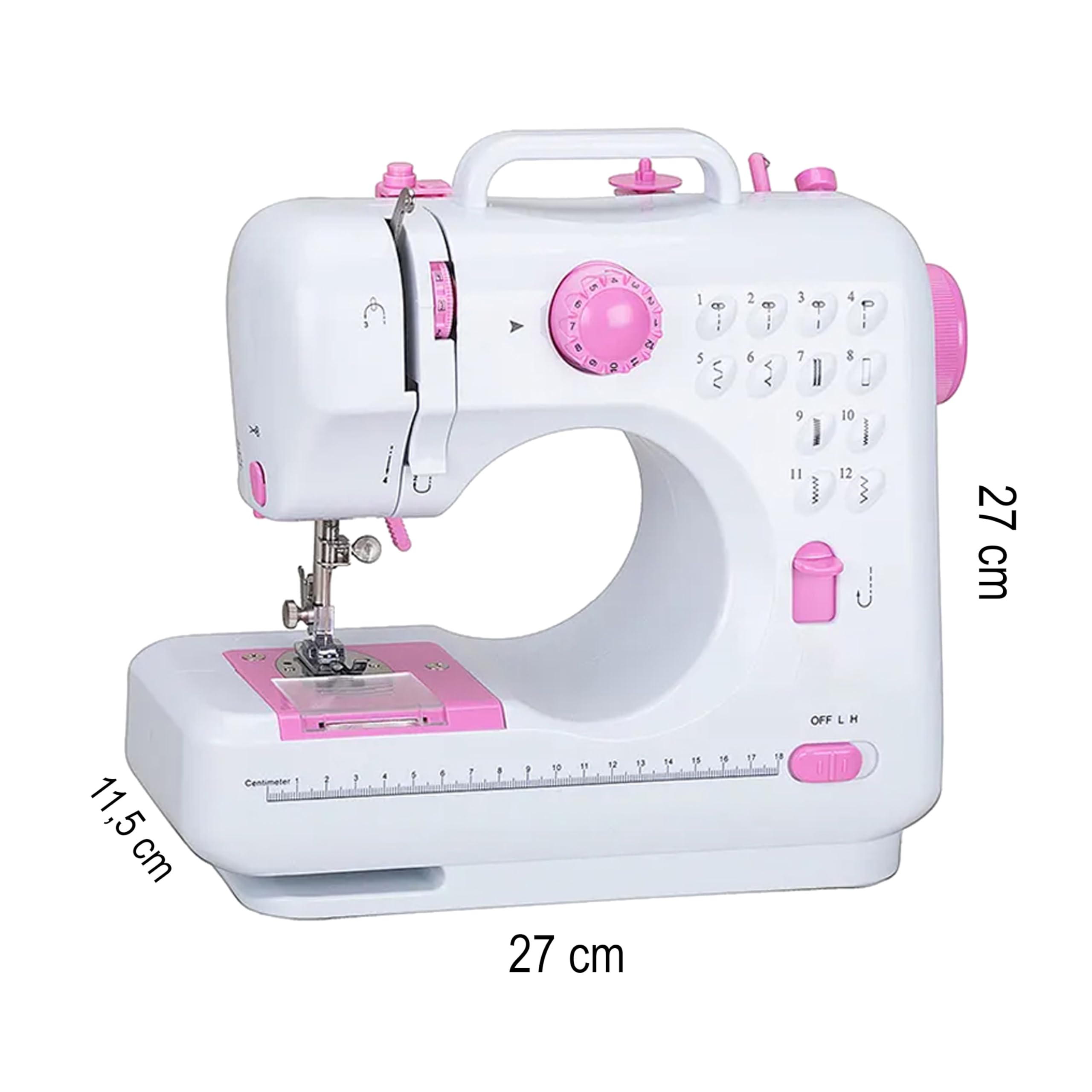 Retoo Máquina De Coser Portátil Con 2 Velocidades Mini Máquina Con Luz De Trabajo, 12 Tipos De Puntadas Diferentes Con Pedal, Para Niños Y Principiantes, Kit De Costura, Pies Antideslizantes