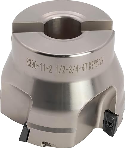 Miniatura 8 de Molino de cara indexable (Shell) de 4 "90, para fresado de hombro cuadrado, diámetro del orificio del eje de 1 14", 6 flautas, con 6 piezas de
