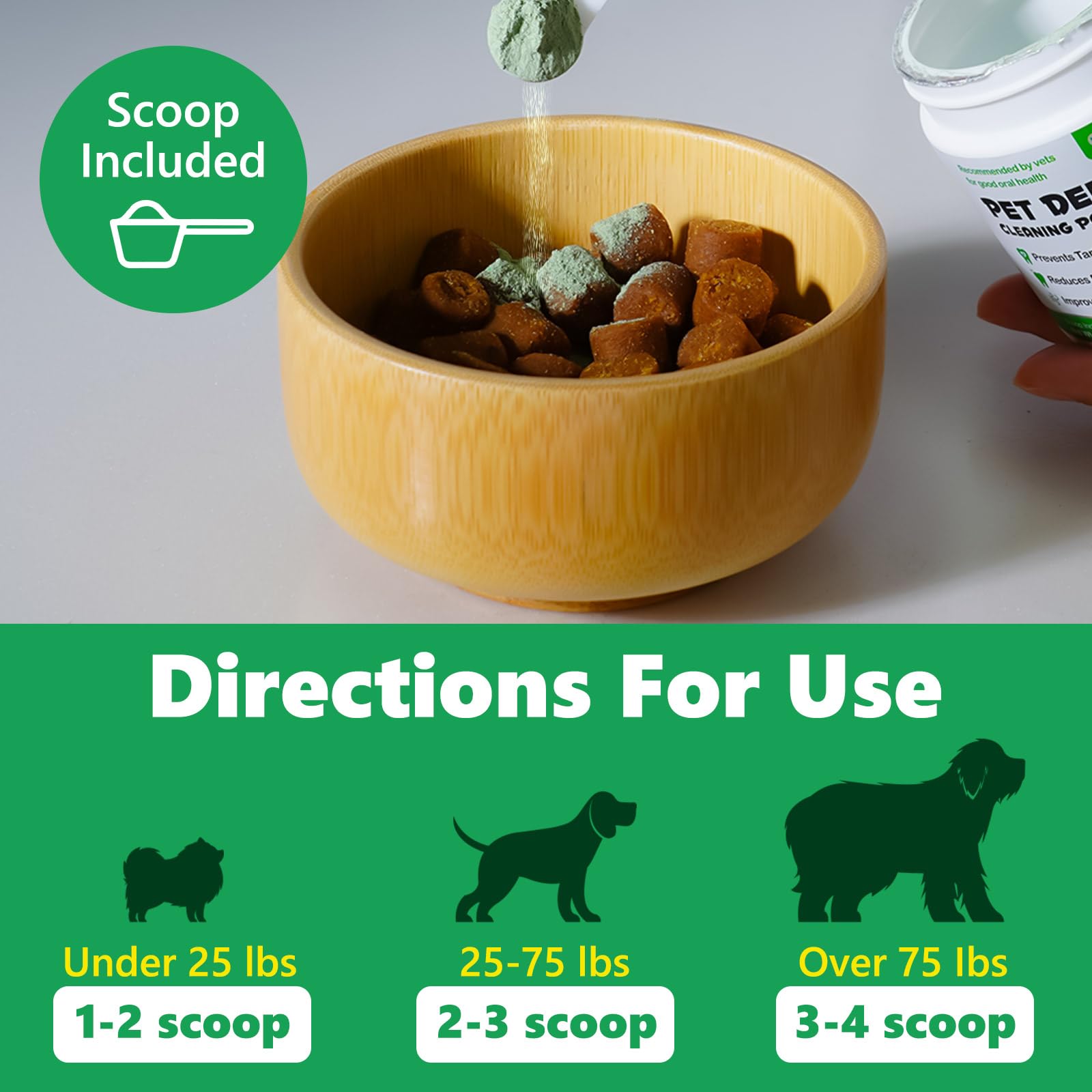 ALIVO Teeth Cleaning Powder for Dogs & Cats, Dental Powder for Pets Teeth Cleaning - Breath Freshener with Probiotics for Bad Breath, Plaque, Tartar - Dental Care Supplies for Small Dogs - 50g 4