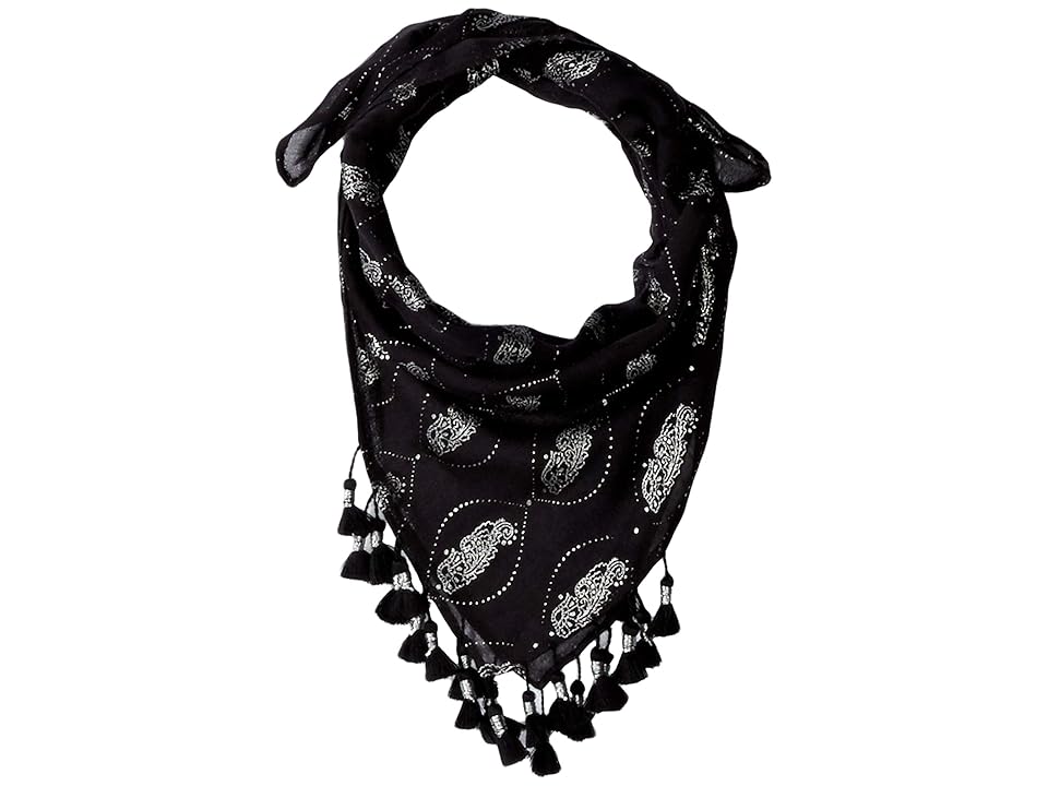 

Chan Luu Foil Printed Neckerchief (Black) Scarves