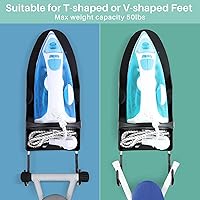 Vista 5 de Soporte de pared para tabla de planchar, colgador de hierro con estante para tabla de planchar, resistente al calor, soporte de pared para máximo 5