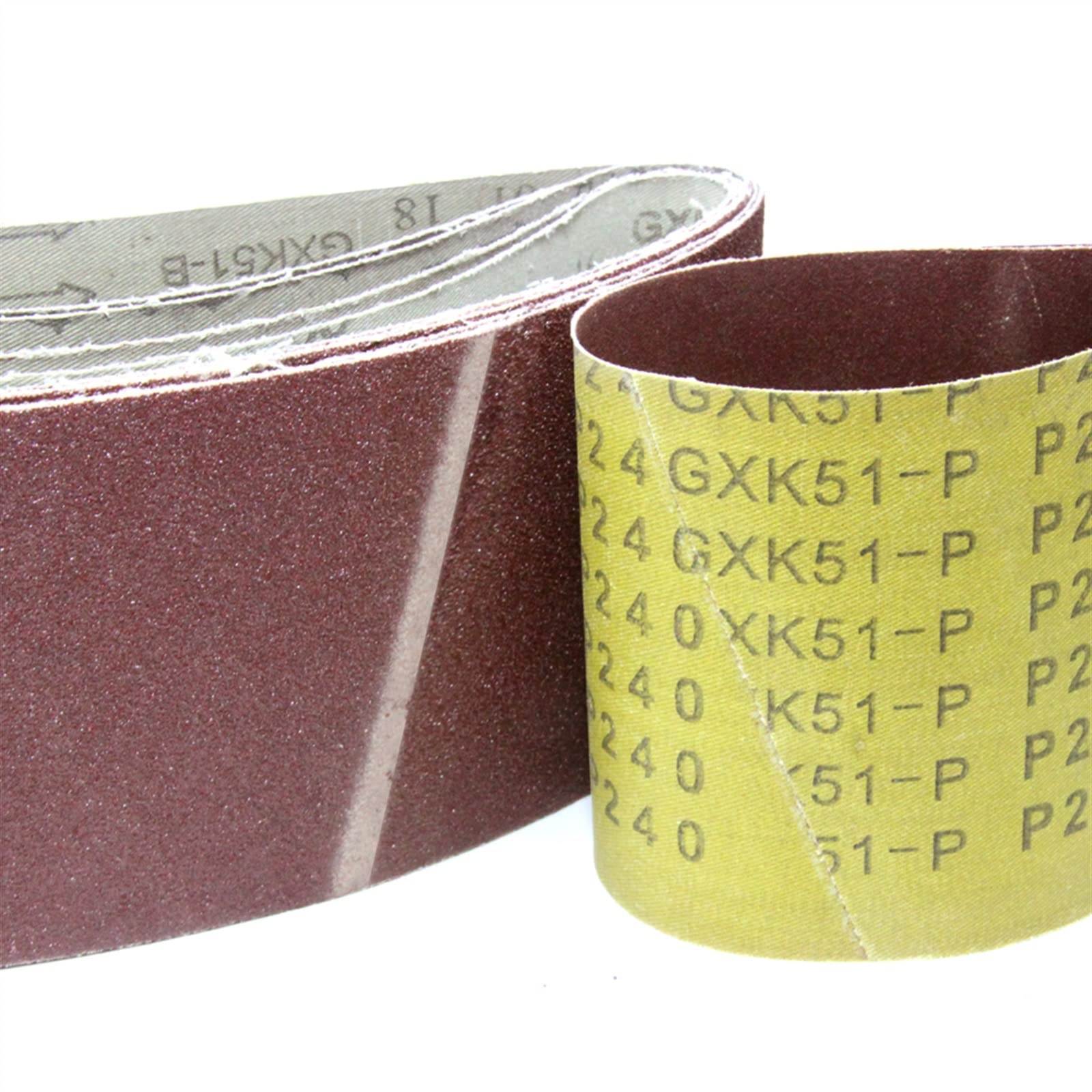 Schleifband,Schleifbänder Set 20 Stück 100 x 610 mm Bandschleifer, Schleifband, 10,2 x 61 cm, Aluminiumoxid-Schleifpapier, Holzbearbeitungs-Schleifscheiben, je 5 60/80/120/240 for Schleifen und Schärf