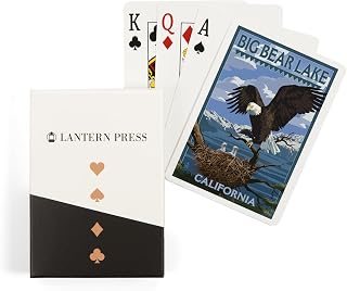 Lantern Press Big Bear Lake, California, Bald Eagle and Chicks (52 Playing Cards, Poker Size Card Deck with Jokers)