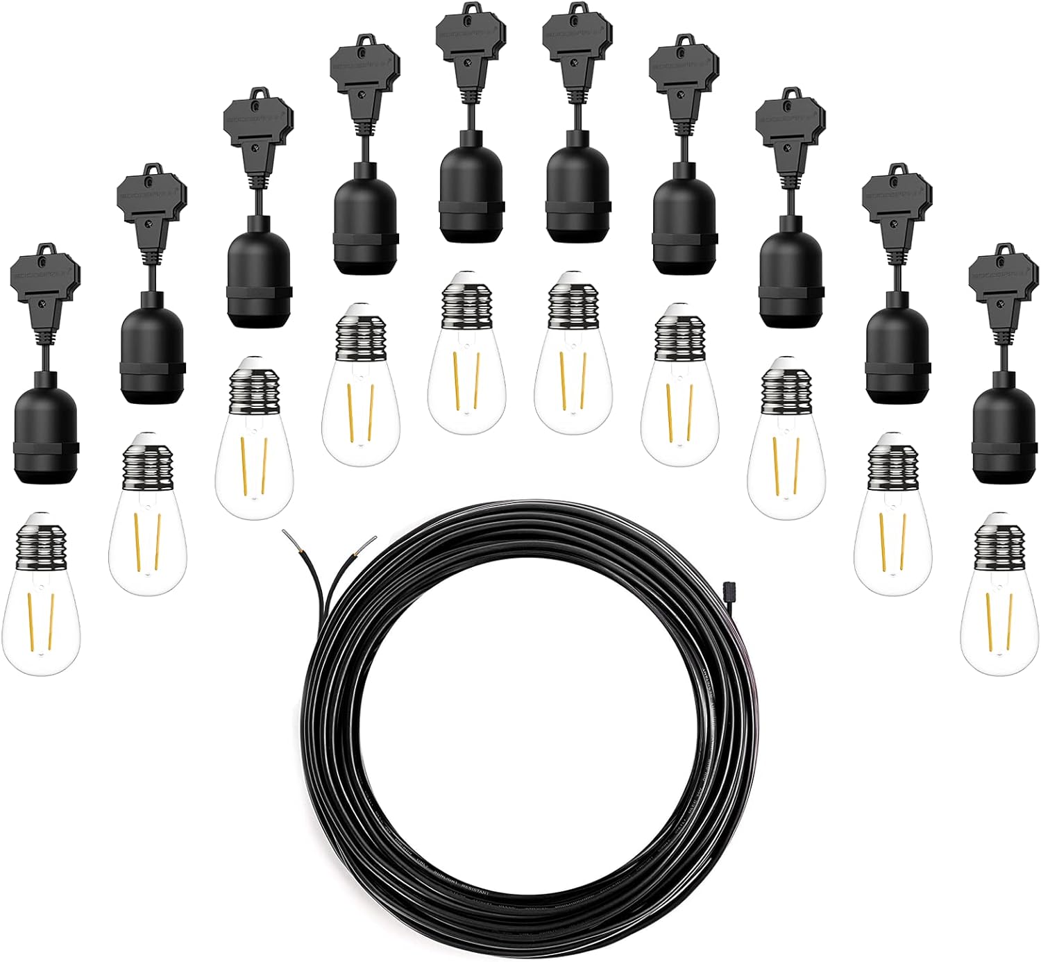 GOODSMANN Outdoor String Lights Low Voltage Patio Lights Outdoor