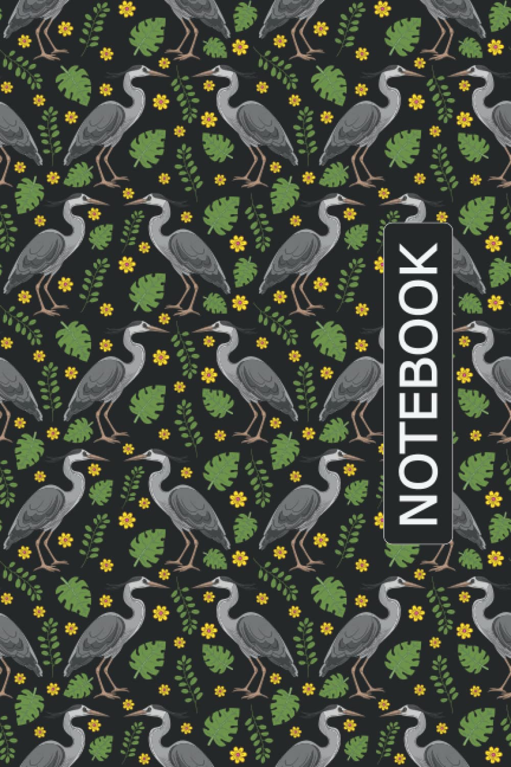 Heron Notebook: Heron Lovers Blank Lined Journal Notebook for Women, Girls, and Kids