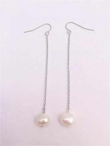 Miniatura 6 de Silver Chain and Freshwater Pearl Earrings