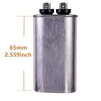 Vista 18 de 12.5 uF MFD ±6% 370/440 VAC CBB65 Condensador de arranque ovalado para arranque del ventilador y aire acondicionado o bomba de calor