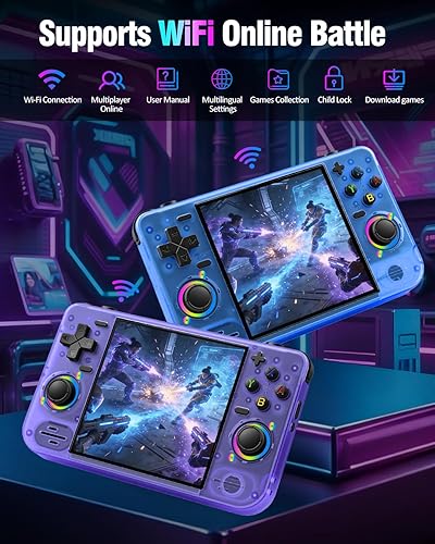 Miniatura 8 de RF40H - Consola de juegos de mano retro, pantalla HD IPS de 4.0 pulgadas, juego clásico retro, portátil con batería de 4000 mAh, compatible