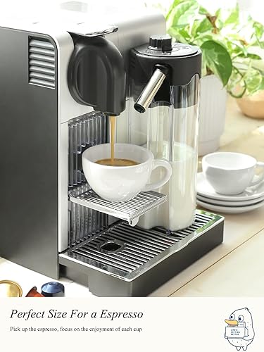 Miniatura 6 de LE TAUCI Demitasse Tazas de café de 3 onzas con platillos, taza de café Demitasse para shot, Lungo, Ristretto - 3 pulgadas, juego de 4, color blanco