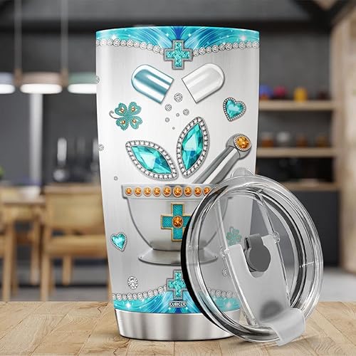 Miniatura 20 de CUBICER Vaso de mariposas de 20 onzas con tapa, acero inoxidable, aislado, taza de café, taza de viaje de doble pared, vasos de té para niñas