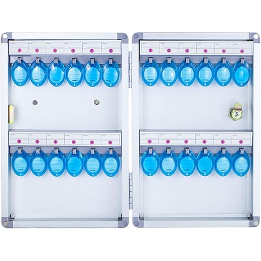 Key Cabinet Lock Box Wall Mounted 21.5x5.5x32.5cm