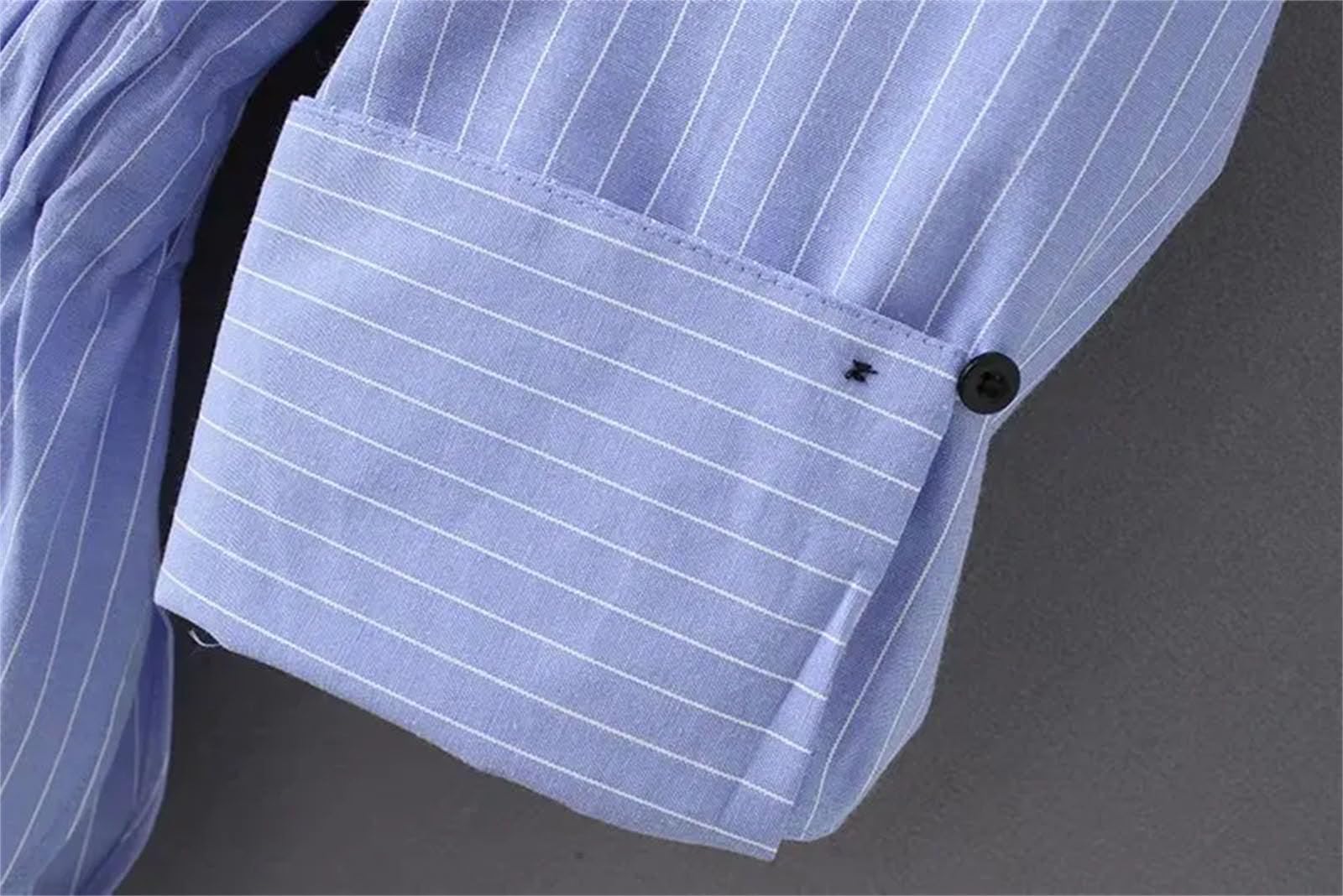 Camicetta da donna vintage a righe da donna, elegante, casual, con lacci, per ufficio, lavoro, a righe
