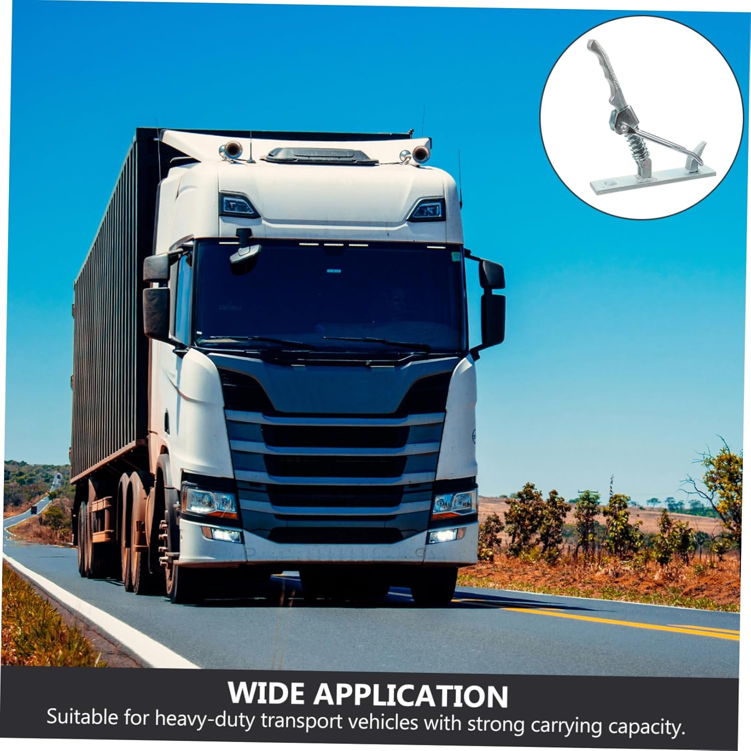 Heavy-Duty Carbon Steel Trailer Coupler Lock Pin Hitch Lock for Trucks Trailers and Containers Enhanced Security High-Strength Spring Hasp Versatile and Design