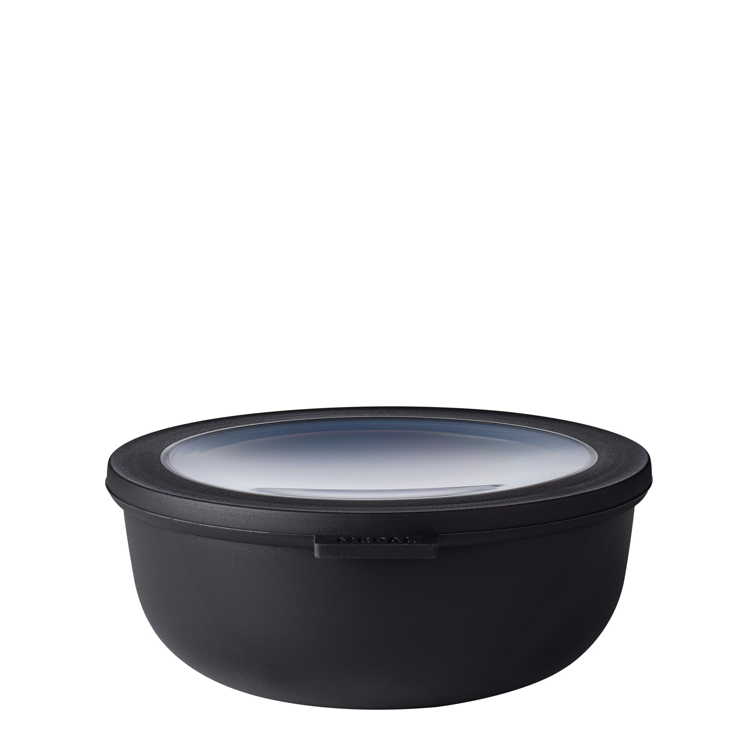 Mepal – Multi Bowl Cirqula Rectangular – Food Storage Container with Lid - Suitable as Airtight Storage Box for the Fridge & Freezer, Microwave Container & Servable Dish – 1250 ml – Nordic black
